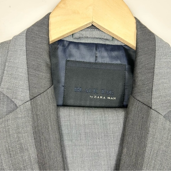 ZARA Dark Grey Wool Blend Suit 38 - Picture 4 of 16